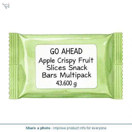 Go Ahead Apple Crispy Fruit Slices Snack Bars Multipack 4 x 43.6g
