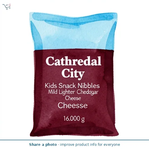 Cathedral City Kids Snack Nibbles Mild Lighter Cheddar Cheese 5x16g