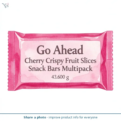 Go Ahead Cherry Crispy Fruit Slices Snack Bars Multipack 4 x 43.6g