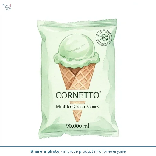 Cornetto Mint Ice Cream Cones 6x90ml