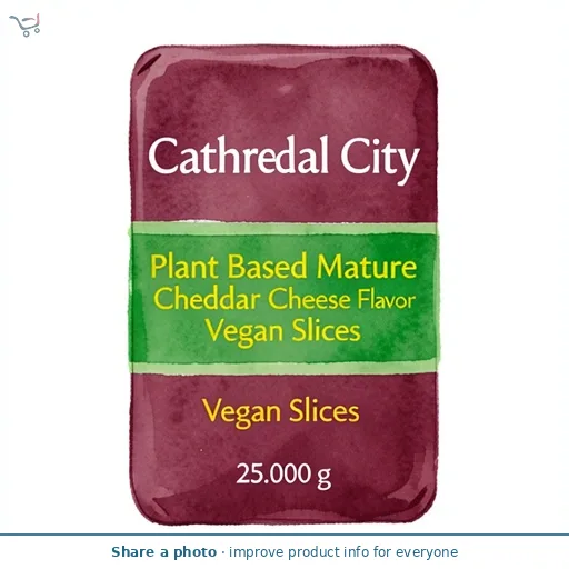 Cathedral City Plant Based Mature Cheddar Cheese Flavour Vegan Slices 6x25g