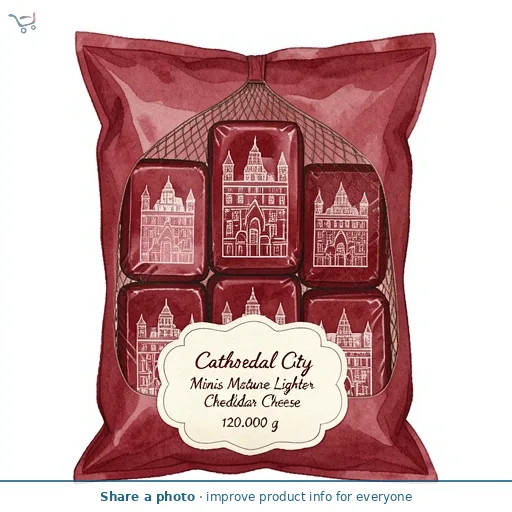 Cathedral City Minis Mature Lighter Cheddar Cheese 6X20G