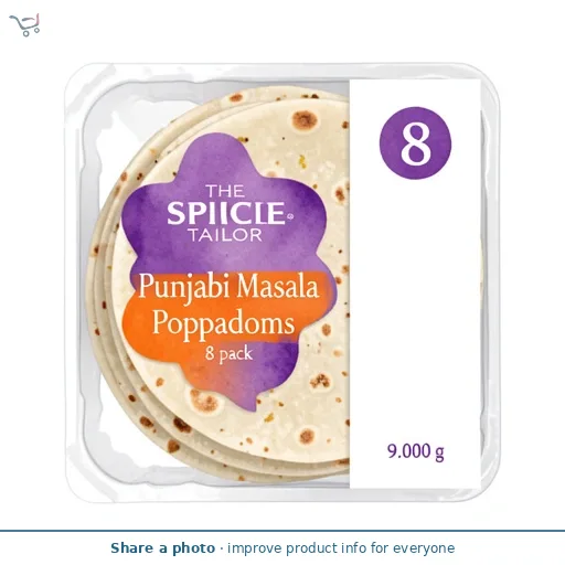 The Spice Tailor Punjabi Masala Poppadoms 8 pack 9g