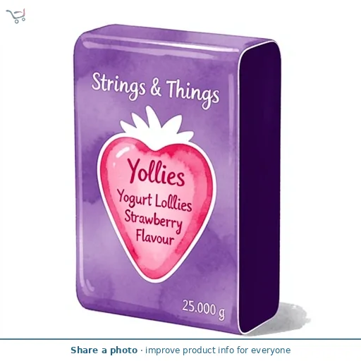 Strings & Things Yollies Yogurt Lollies Strawberry Flavour 4x25g