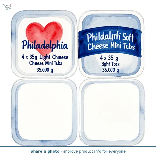 Philadelphia 4 x 35g Light Soft Cheese Mini Tubs