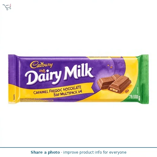 Cadbury Dairy Milk Caramel Freddo Chocolate Bar 4 Pack Multipack 78g (4 x 19.5g)