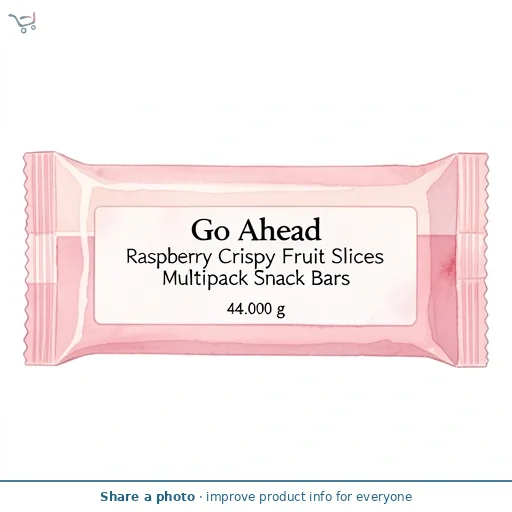 Go Ahead Raspberry Crispy Fruit Slices Multipack Snack Bars 4x44g