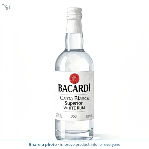 Bacardi Carta Blanca Rum 35Cl