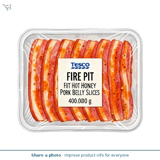 Tesco Fire Pit Hot Honey Pork Belly Slices 400G