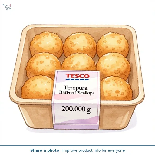 Tesco Tempura Battered Scallops 200g