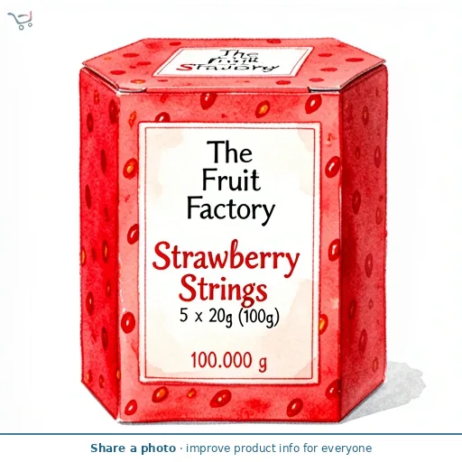 The Fruit Factory Strawberry Strings 5 x 20g (100g)