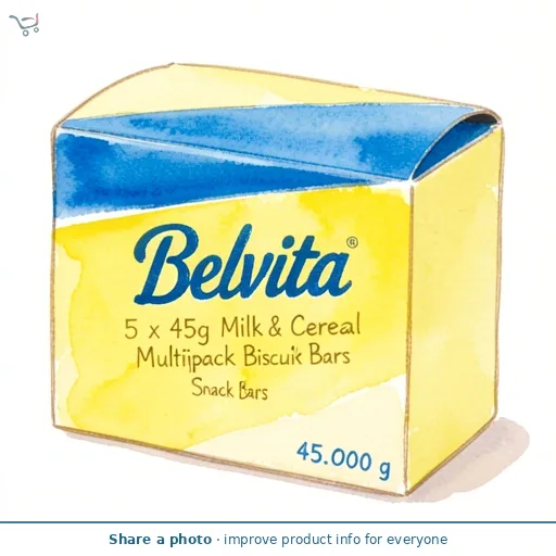 Belvita 5 x 45g Milk & Cereal Multipack Biscuit Snack Bars