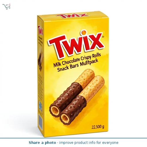 Twix Milk Chocolate Crispy Rolls Snack Bars Mulitpack 5 x 22.5g