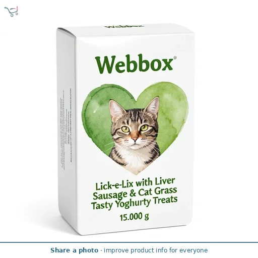 Webbox Lick-e-Lix with Liver Sausage & Cat Grass Tasty Yoghurty Treats 5x15g