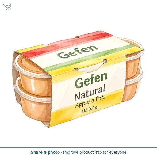 Gefen Natural Apple Sauce Pots 6x113g