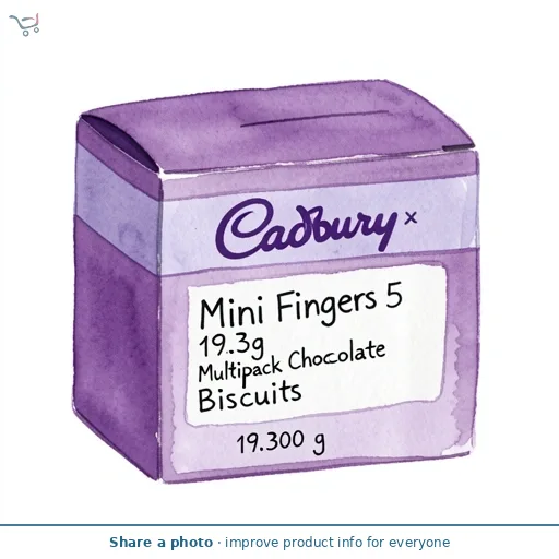 Cadbury Mini Fingers 5 x 19.3g Multipack Chocolate Biscuits