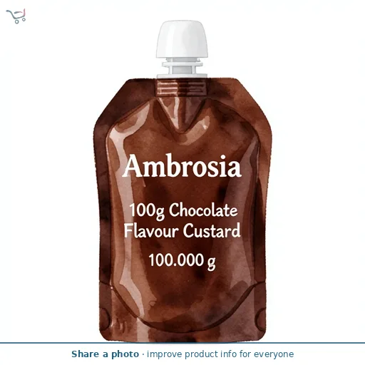 Ambrosia 100g Chocolate Flavour Custard