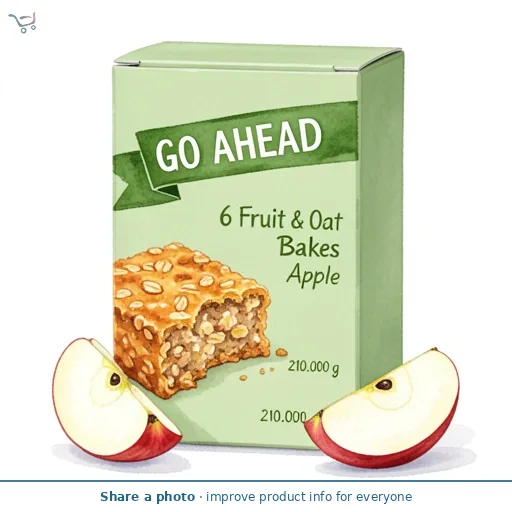 Go Ahead 6 Fruit & Oat Bakes Apple 210g