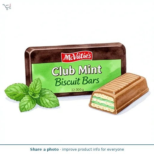 Mcvitie's Club Mint Biscuit Bars 7X22G
