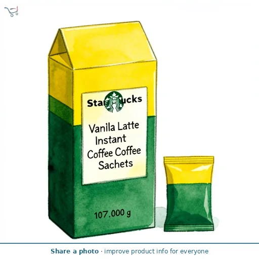 Starbucks Vanilla Latte Instant Coffee Sachets 5 x 21.5g