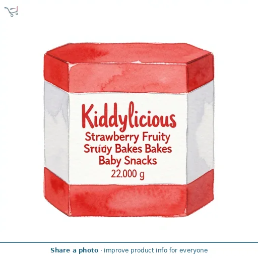 Kiddylicious Strawberry Fruity Bakes Baby Snacks 6x22g