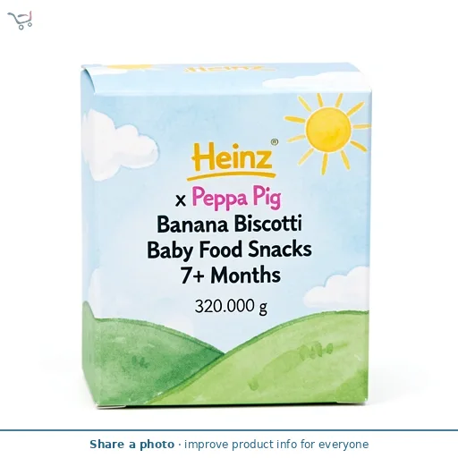 Heinz x Peppa Pig Banana Biscotti Baby Food Snacks 7+ Months 320g