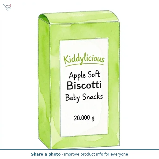 Kiddylicious Apple Soft Biscotti Baby Snacks 6x20g