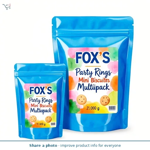 Fox's Party Rings Mini Biscuits Multipack, 6 x 21g