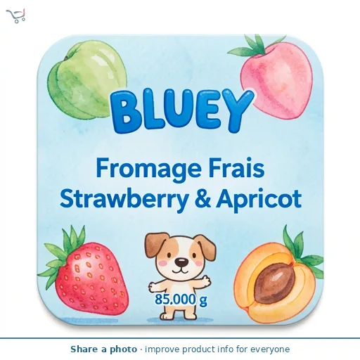 Bluey Fromage Frais Strawberry & Apricot 4x85g