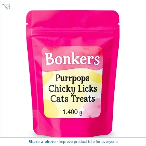 Bonkers Purrpops Chicky Licks Cats Treats 4 x 1.4g
