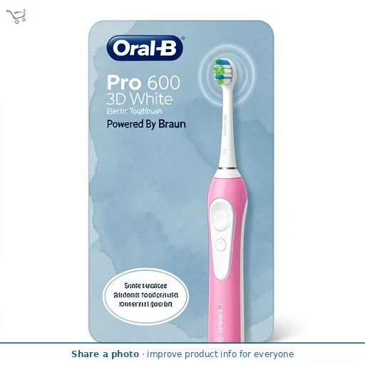 Oral-B Pro 600 3D White Electric Toothbrush Powered By Braun