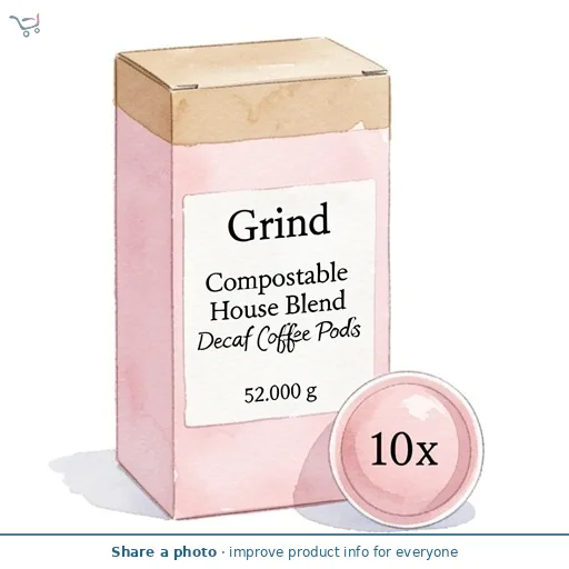 Grind Compostable House Blend Decaf Coffee Pods