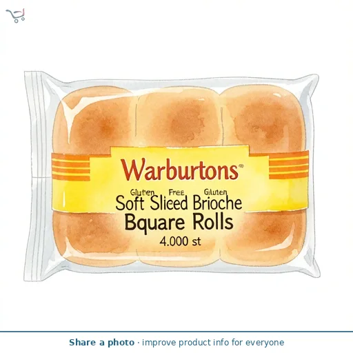 Warburtons Gluten Free Soft Sliced Brioche Square Rolls