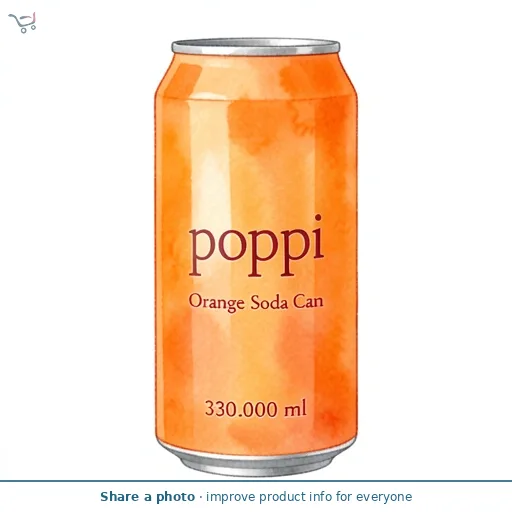 Poppi Orange Soda Can 330ml 