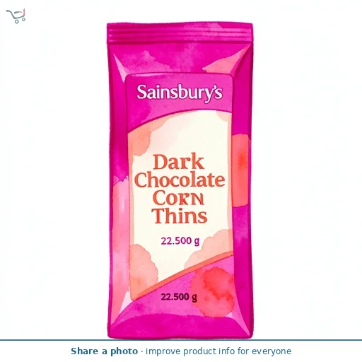 Sainsbury's Dark Chocolate Corn Thins 4x22.5g