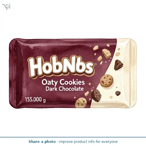 Mcvitie's Hobnobs Biscuits Oaty Cookies Dark Chocolate 155g