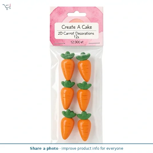 Create a Cake 2D Carrot Decorations 12s