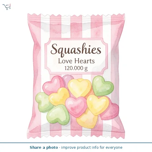 Squashies Love Hearts   120g