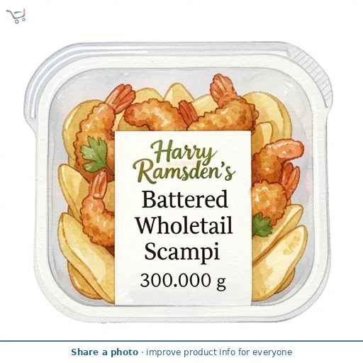 Harry Ramsden's Battered Wholetail Scampi 300g