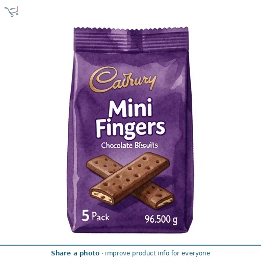 Cadbury Mini Fingers Chocolate Biscuits 5 Pack Multipack