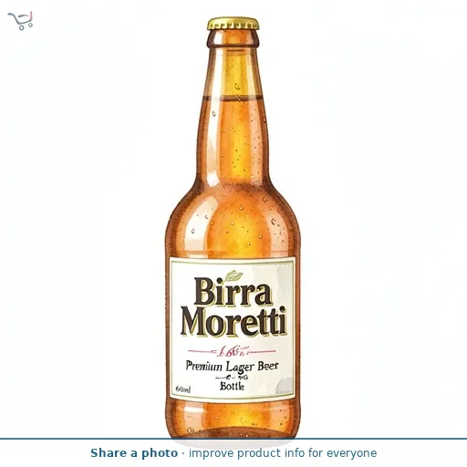 Birra Moretti Premium Lager Beer 4.6% Bottle 660ml