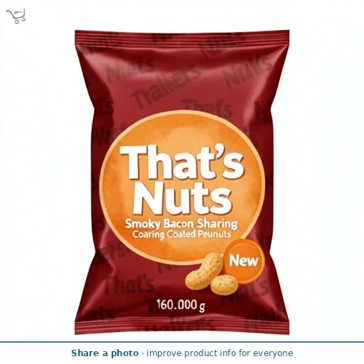 That's Nuts Walkers Smoky Bacon Sharing Coated Peanuts 160g