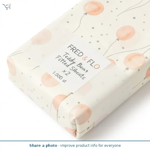Fred & Flo Teddy Bear Fitted Sheets x2