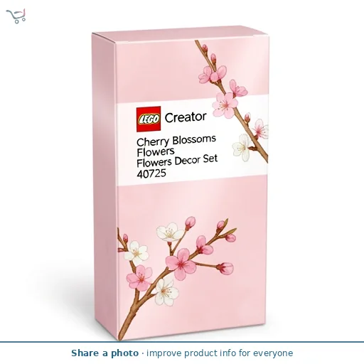 LEGO Creator Cherry Blossoms Flowers Decor Set 40725