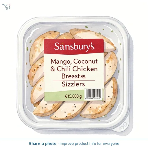 Sainsbury's Mango, Coconut & Chilli Chicken Breast Sizzlers 615g