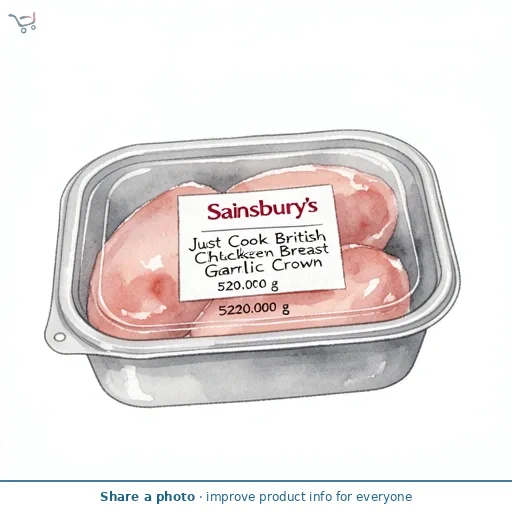 Sainsbury's Just Cook British Chicken Breast Garlic Crown 520g