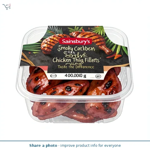 Sainsbury's Smoky Caribbean Style Chicken Thigh Fillets, Taste the Difference 400g