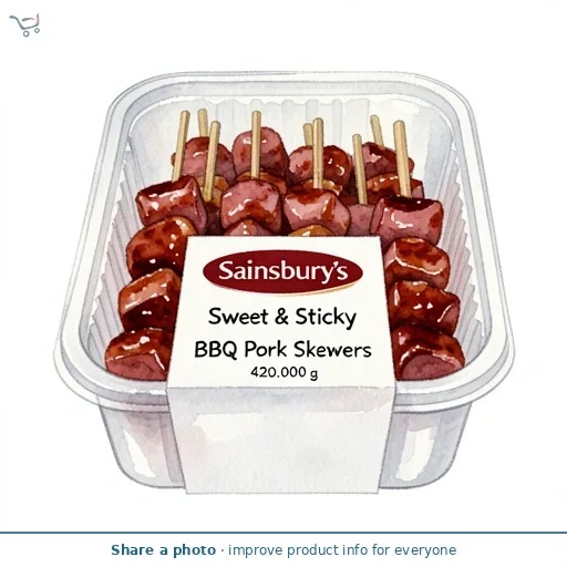 Sainsbury's Sweet & Sticky BBQ Pork Skewers 420g