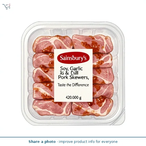 Sainsbury's Soy, Garlic & Chilli Pork Skewers, Taste the Difference 420g