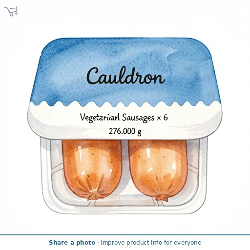 Cauldron Cumberland Vegetarian Sausages x 6 276g